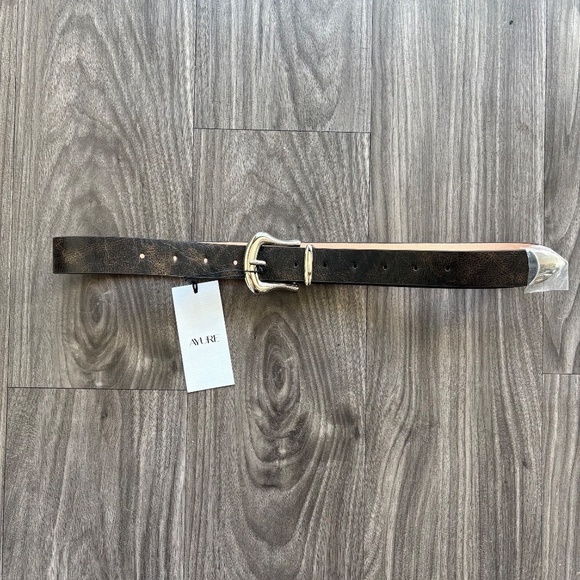 Ayure Bowie Brown and Silver Textured Belt NEW - Picture 8 of 8